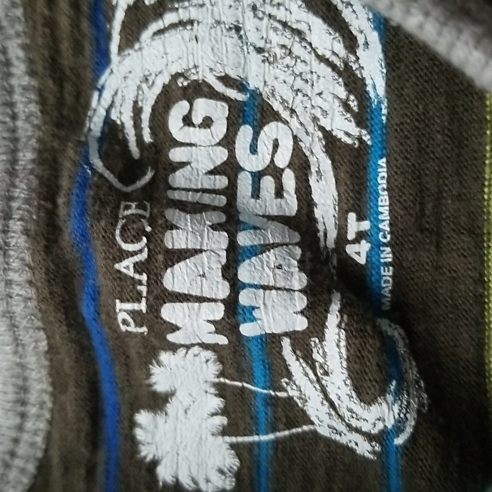 Place Kids Tank Top - Green and Blue Stripes - Picture 4 of 8